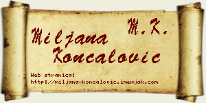 Miljana Končalović vizit kartica